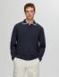 Preview: Selected Langarm Poloshirt in navy