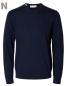 Preview: Selected Noos Feinstrick Pullover Merino in Navy