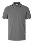 Preview: Selected Poloshirt grey melange pique