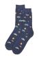 Preview: Prince Bowtie Socken blau gemustert