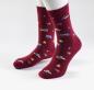 Preview: Prince Bowtie Socken rot gemustert