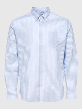 Selected Oxford Hemd blau gestreift