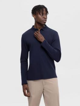 Selected Polo Longsleeve navy