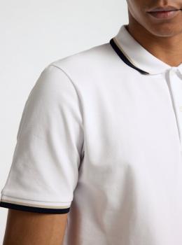 Selected Poloshirt weiß  pique