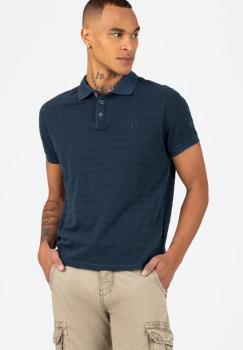 Timezone Tonal Striped Poloshirt eclipse