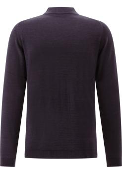 CG Strickpullover Blau Stehkragen