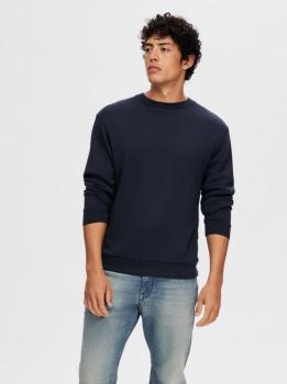 Selected Noos Soft Crew Neck blau