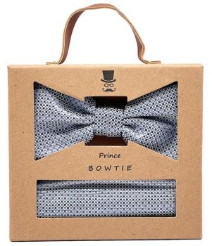 Prince Bowtie Fliege mit Tuch 6 blau