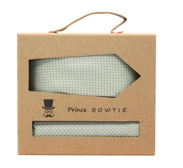 Prince Bowtie Set Krawatte + Einstecktuch mint