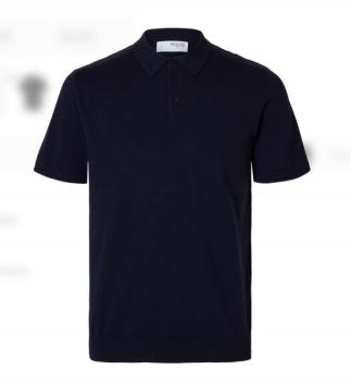 Selected Noos Strick Polo navy