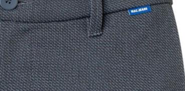 MAC Stoffhose Griffin schwarz-blau strukturiert