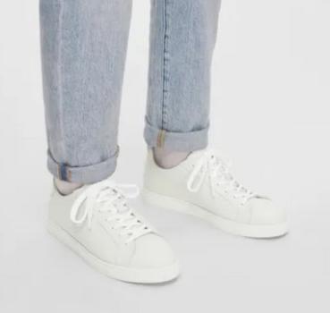 Selected Noos Leder Sneakers weiss