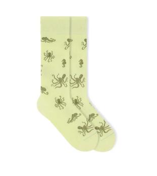 Jungfeld Socken Octopus - light matcha