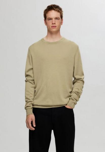 Selected Noos Feinstrick Pullover Merino in Kelp