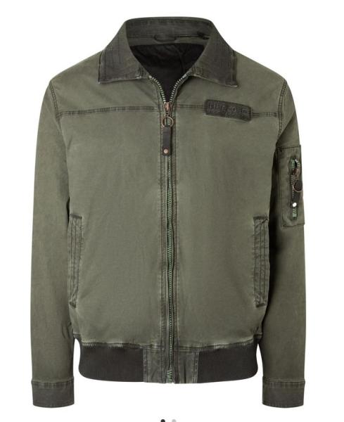 Timezone Biker Jacket washed leave green