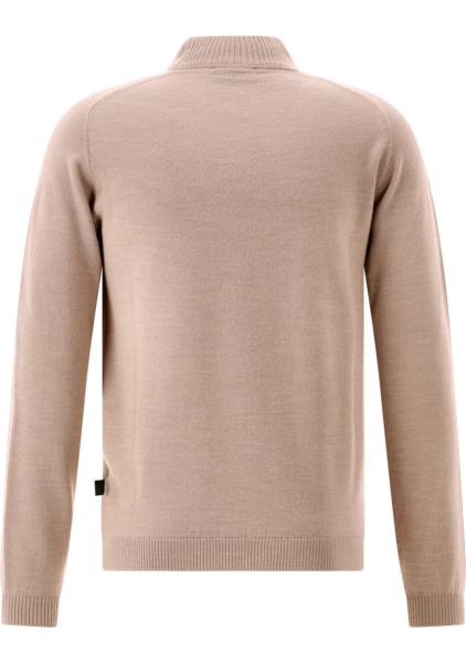 CG Strickpullover hellbraun Stehkragen