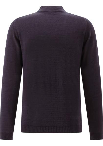 CG Strickpullover Blau Stehkragen