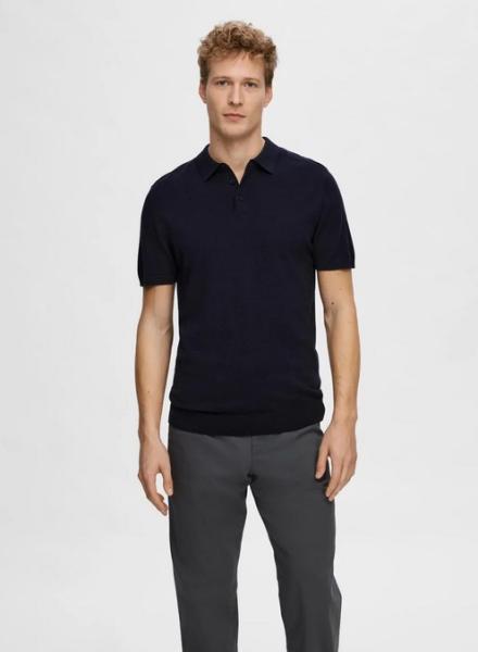 Selected Noos Strick Polo navy