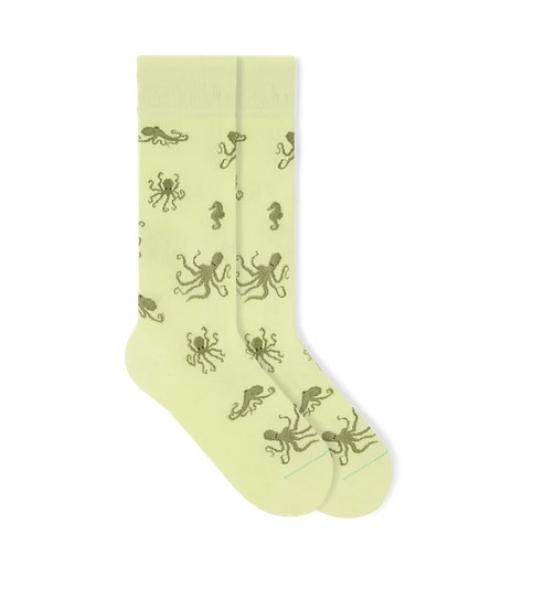 Jungfeld Socken Octopus - light matcha